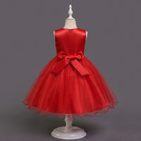 Girls Red Sequin Embellished Fit & Flare Party Wear Dress Party Dresses