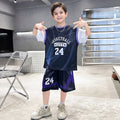 Boys Black Typographic Print Short Sleeve T-Shirt With Elasticated Shorts Sets 2 pc. Sets Black 5-6 Y