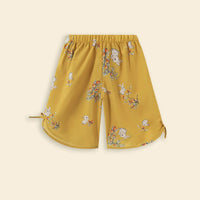 Girls Yellow Rabbit Print Top & shorts Co-ord Sets Sets