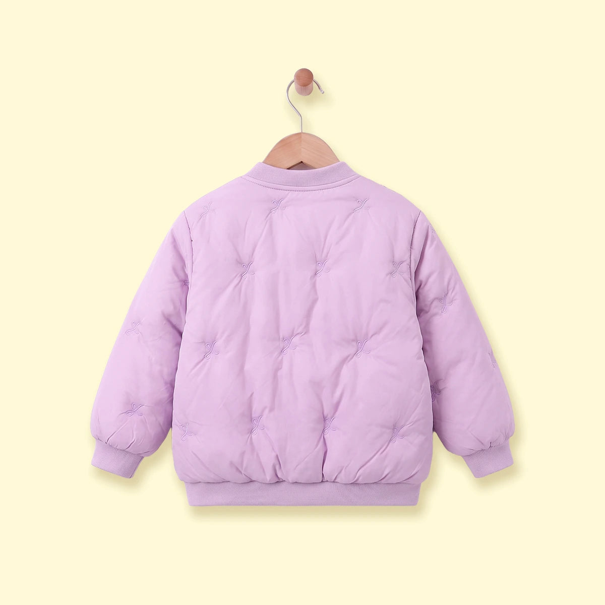 Girls Purple Embroidered Long Sleeve Jacket Coats & Jackets