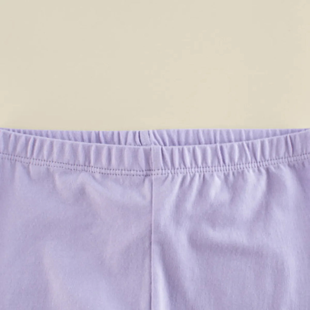 Girls Lavender Solid Ankle Length Leggings Leggings & Tights