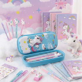 Unicorn Pencil Pouch for Kids Hard Case Cartoon Stationery Organizer Trending Accessories