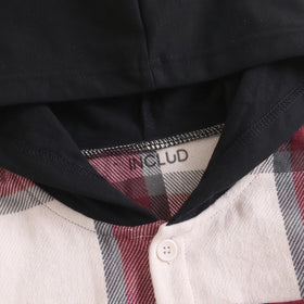 Boys Red Checked Hooded Shirt With Pants Sets 2 pc. Sets