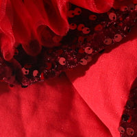 Girls Maroon Sequin Embellished A-line Party Dress Party Dresses