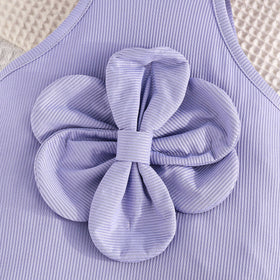 Girls Purple Halter Neck Top With Shorts Set 2 pc. Sets