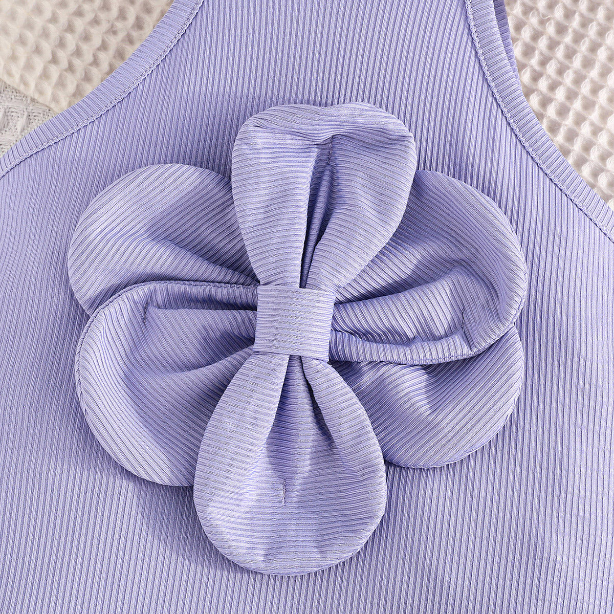 Girls Purple Halter Neck Top With Shorts Set 2 pc. Sets
