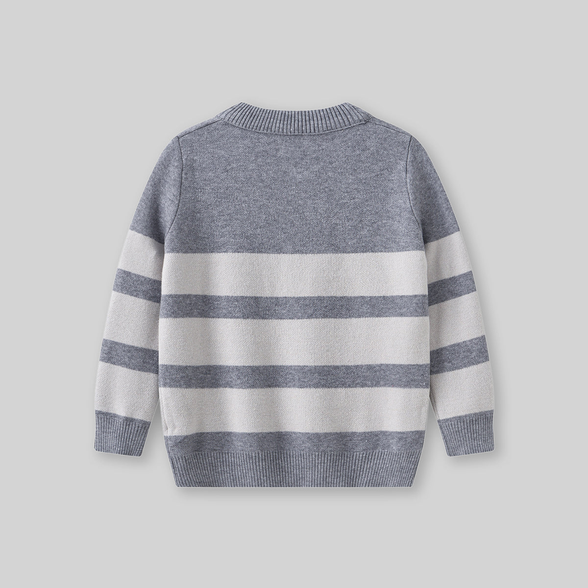 Boys Grey Stripes Pullover Winter Sweater Sweaters & Cardigans