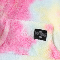 Girls Light Pink Tie Dye Printed Hooded Neck Pullover Winter Sweatshirt Sweatshirts & Hoodies