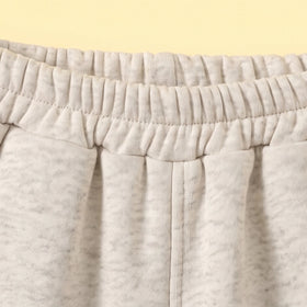 Girls Light Grey Typographic Hooded Sweatshirt & Joggers Sets Sets