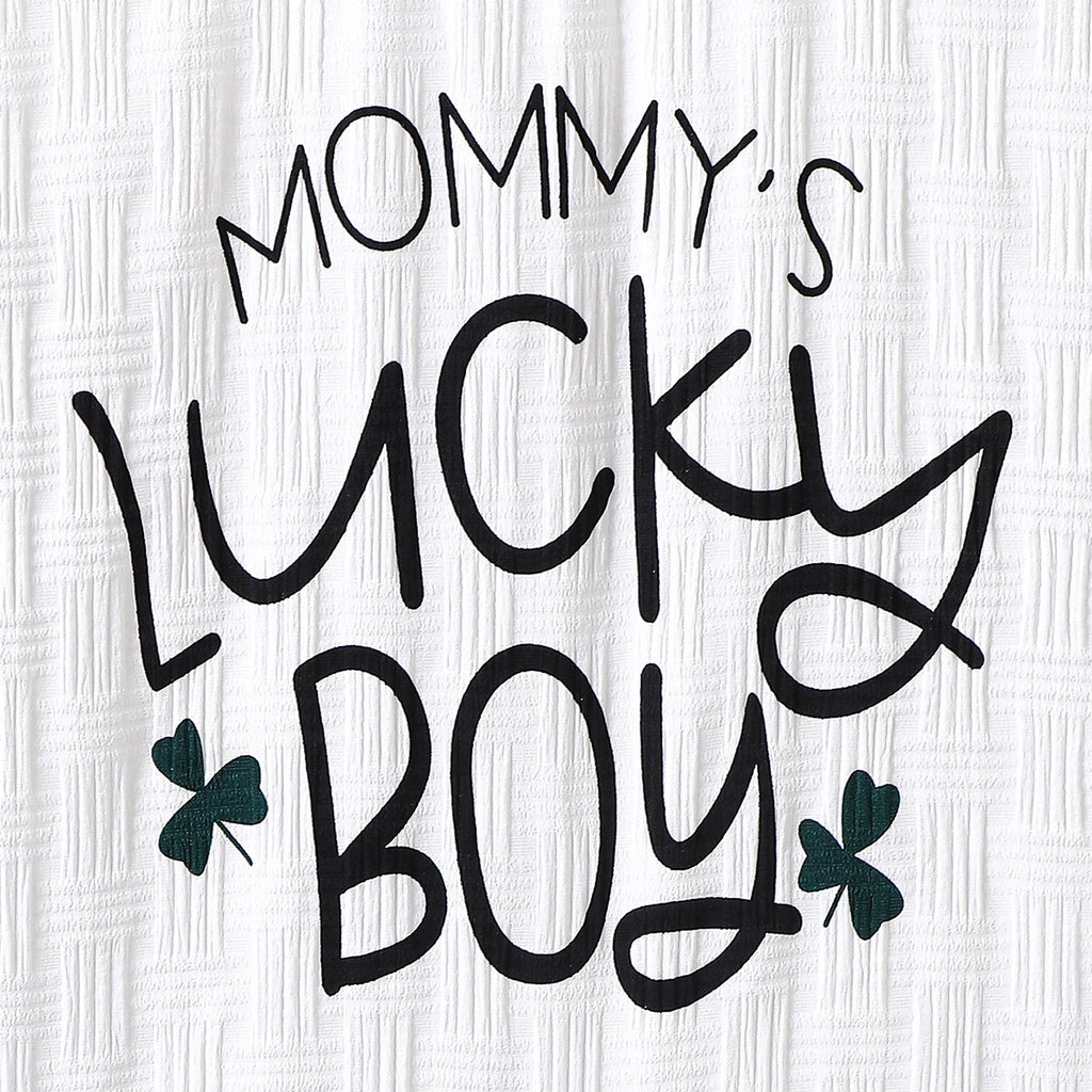 Boys White Typographic Print Shorts Sleeves T-Shirt With Shorts Set Sets
