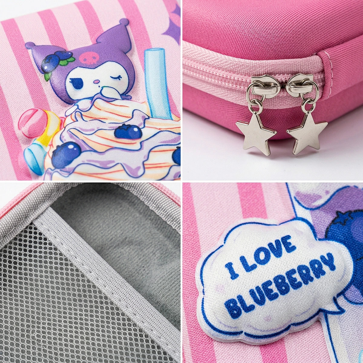 Girls Pink Kuromi Cartoon Hard-Shell Pencil Box Trending Accessories