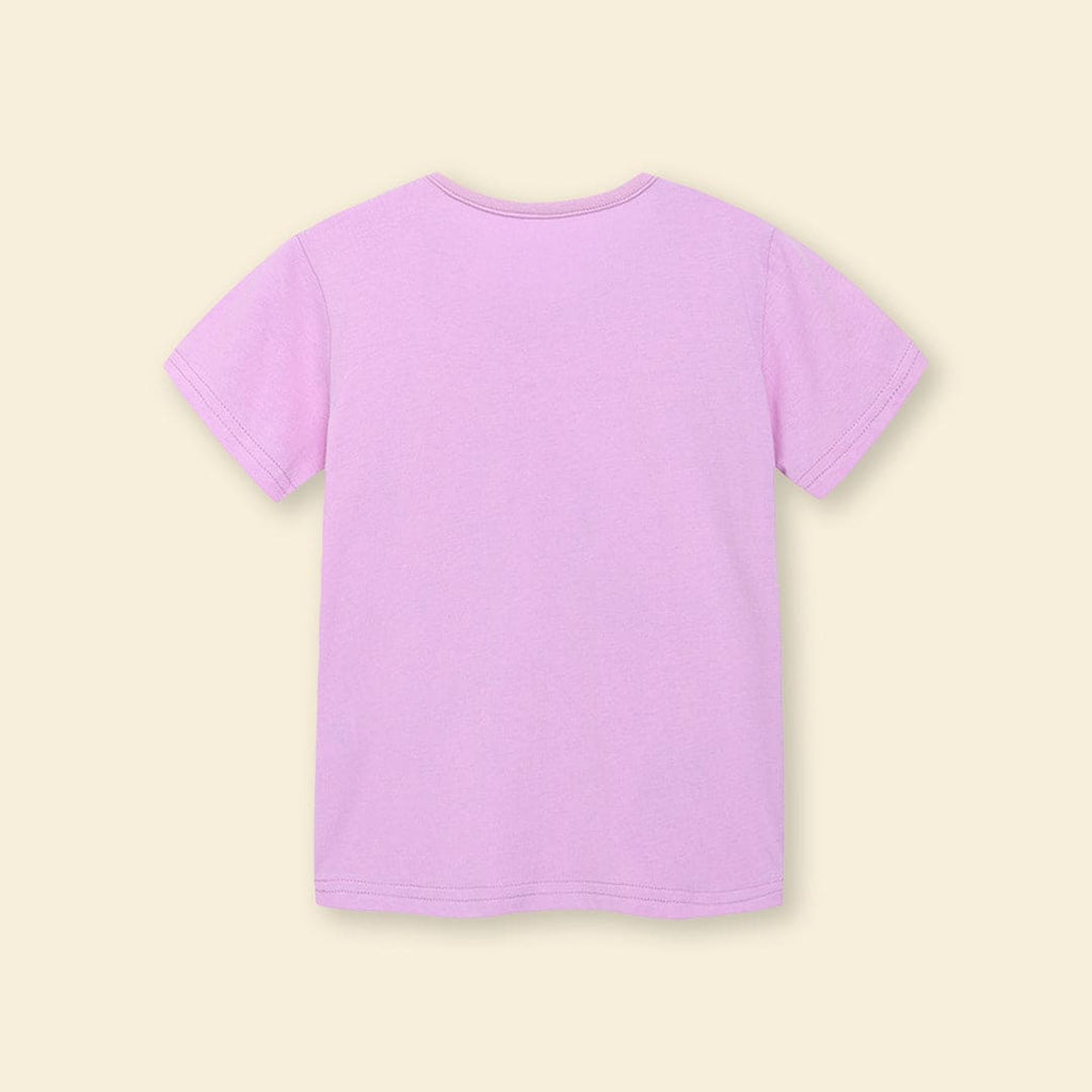 Girls Printed Short Sleeves Regular T-Shirt Tshirts   