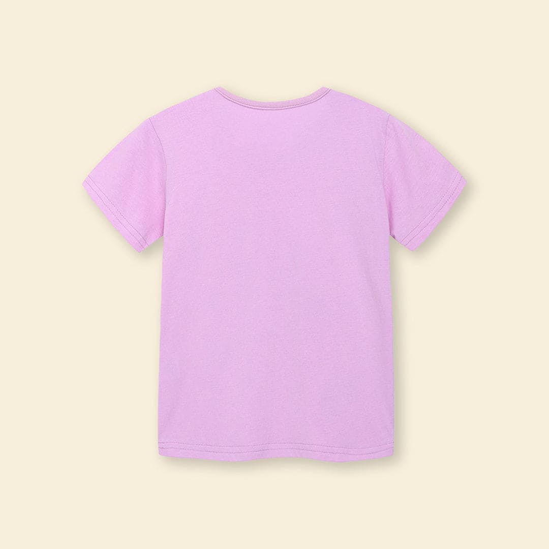 Girls Printed Short Sleeves Regular T-Shirt Tshirts   