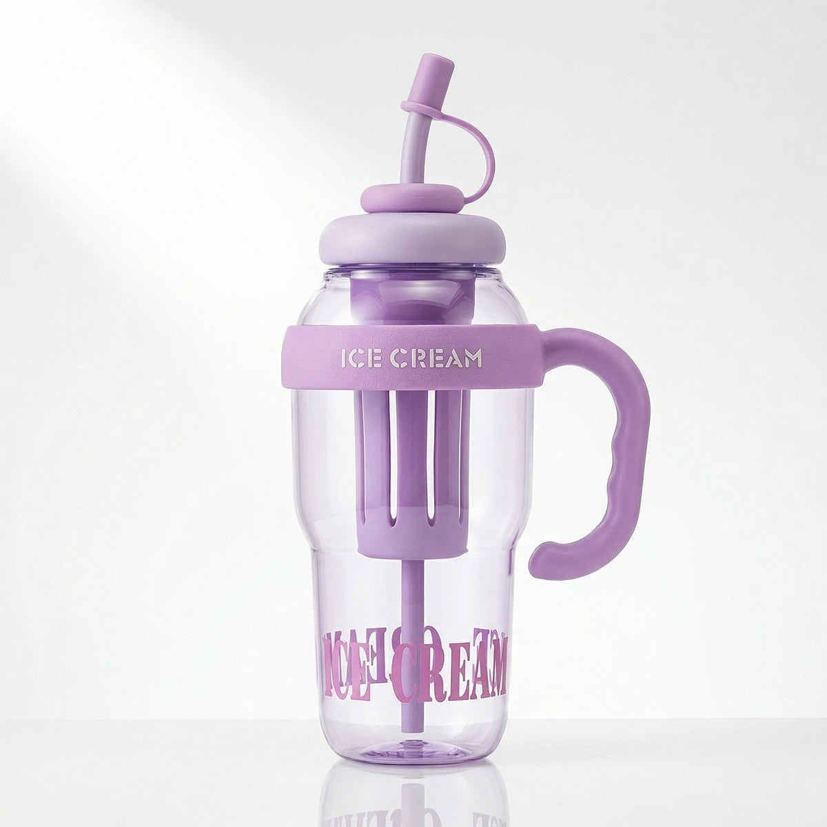 Lilac Fruit Infuser Water Bottle with Straw & Handle Trending Accessories Lilac Onesize