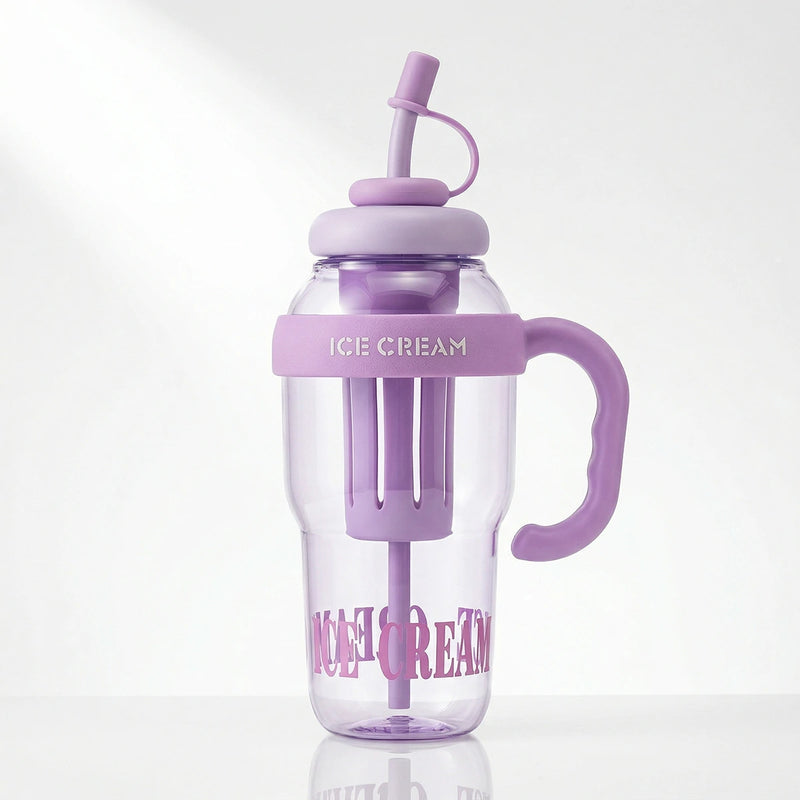 Lilac Fruit Infuser Water Bottle with Straw & Handle Trending Accessories Lilac Onesize