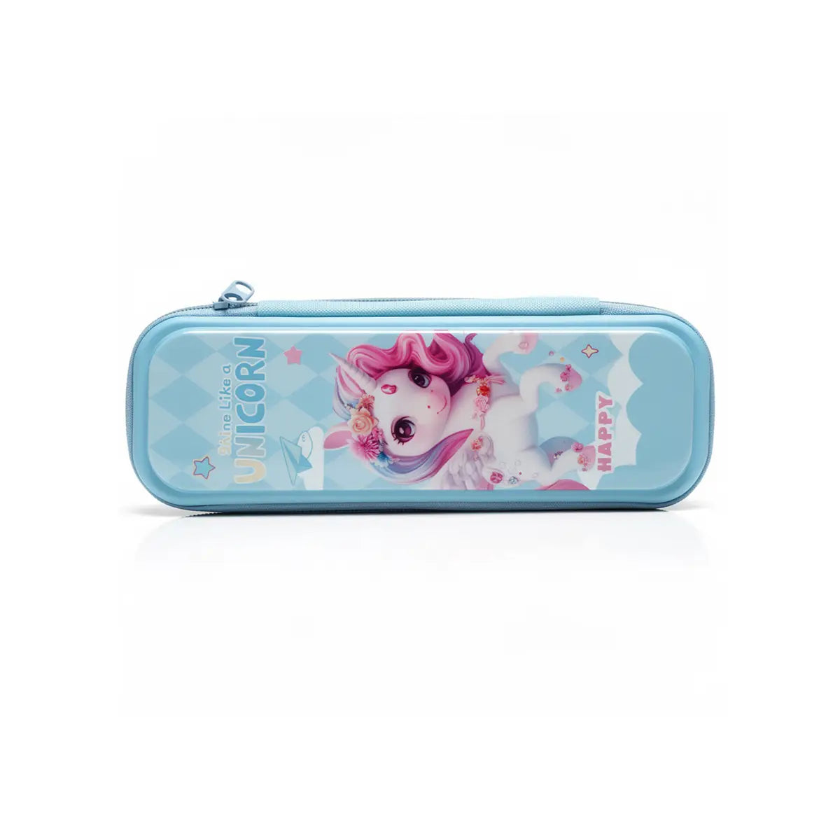 Unicorn Kids Hard Pencil Case -Blue Trending Accessories Sky Blue Onesize