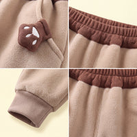 Boys Light Brown Paw Applique Jogger Joggers