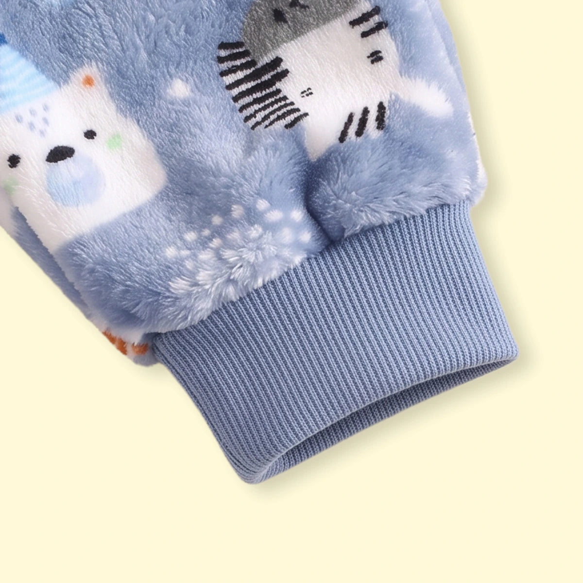 Boys Blue Animal Print Fleece Sweatshirt & Pants Sets 2 pc. Sets