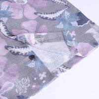 Boys Grey Tropical Print Short Sleeve Shirt With Elasticated Shorts Sets Sets