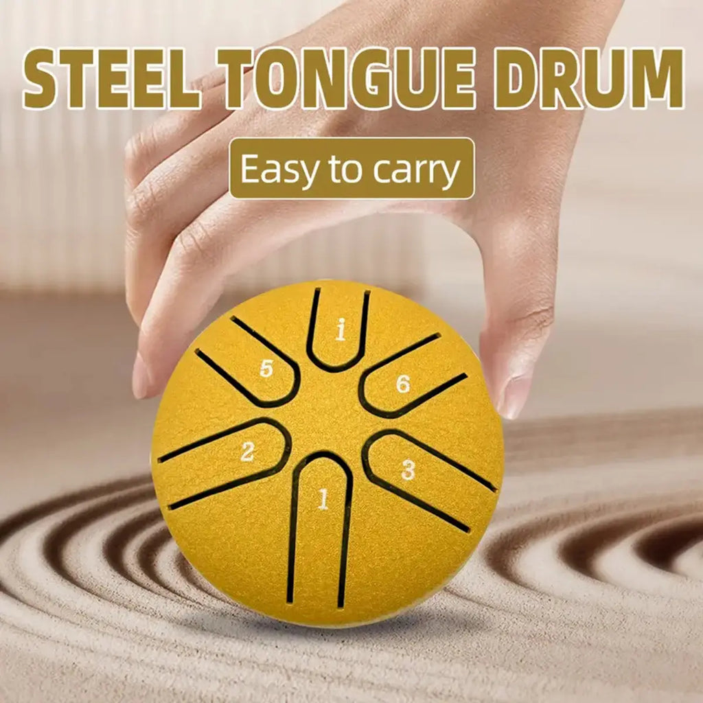 Kids Green Steel Tongue Musical Drum with Mallet Trending Accessories