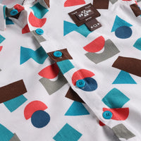 Boys Teal Abstract Printed Shirt With T-Shirt And Shorts Sets 3 pc. Sets
