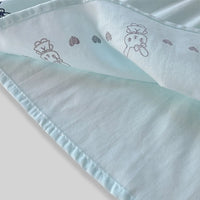 Girls Light Blue Bunny & Heart Printed Top With Shorts Sets Sets