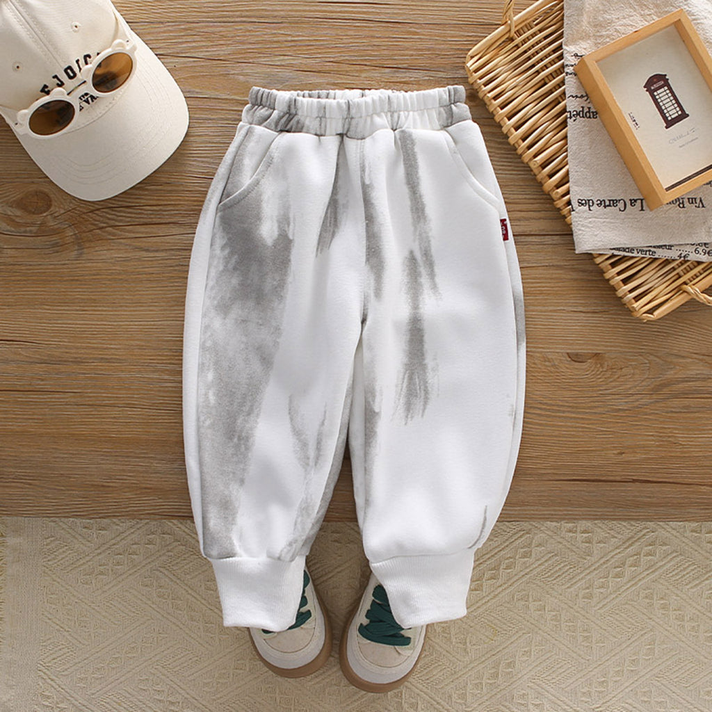 Boys White Right Printed Sweatshirt With Sling Bag and Pants Set Sets