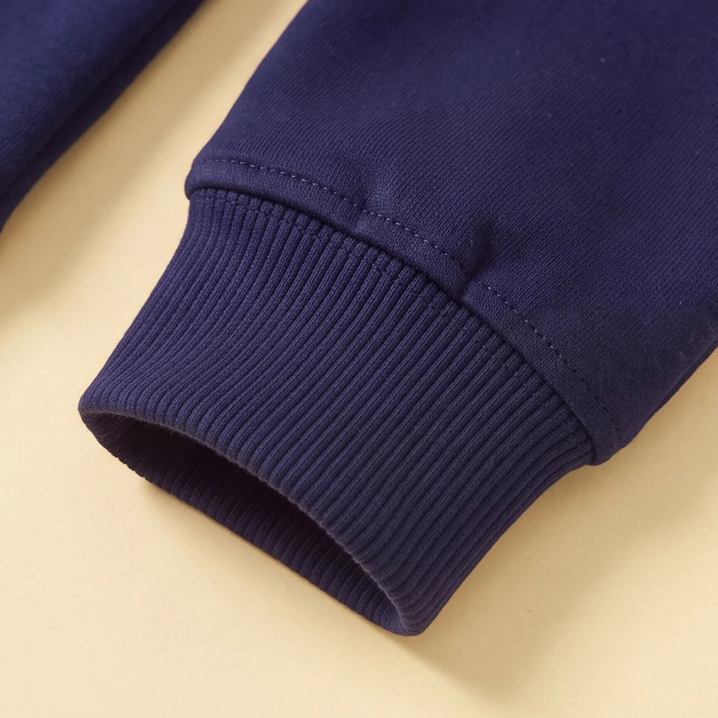 Boys Navy Blue Graphic Long Sleeve Sweatshirt Sweatshirts & Hoodies
