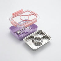 Kids Purple Blossom Multi-Compartment Lunch Box Trending Accessories