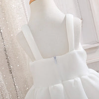 Girls White Floral Applique Fit & Flare Party Dresses Party Dresses