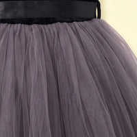 Girls Black Solid High-Low Party Dress Party Dresses