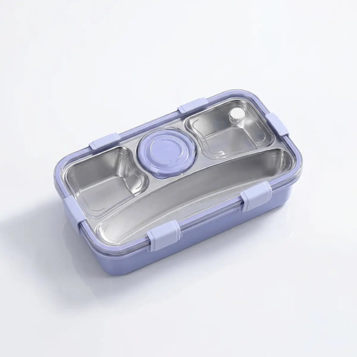 Kids Purple Stainless Steel 4-Compartment Lunch Box Trending Accessories Purple Onesize