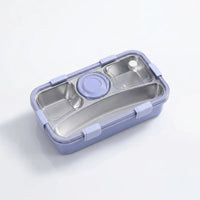 Kids Purple Stainless Steel 4-Compartment Lunch Box Trending Accessories Purple Onesize