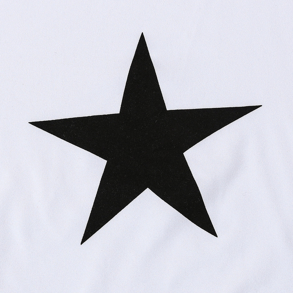 Boys White Star Print Raglan Sleeve T-Shirt Tshirts