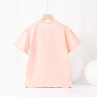 Girls Printed Short Sleeves Casual T-Shirt Tshirts   