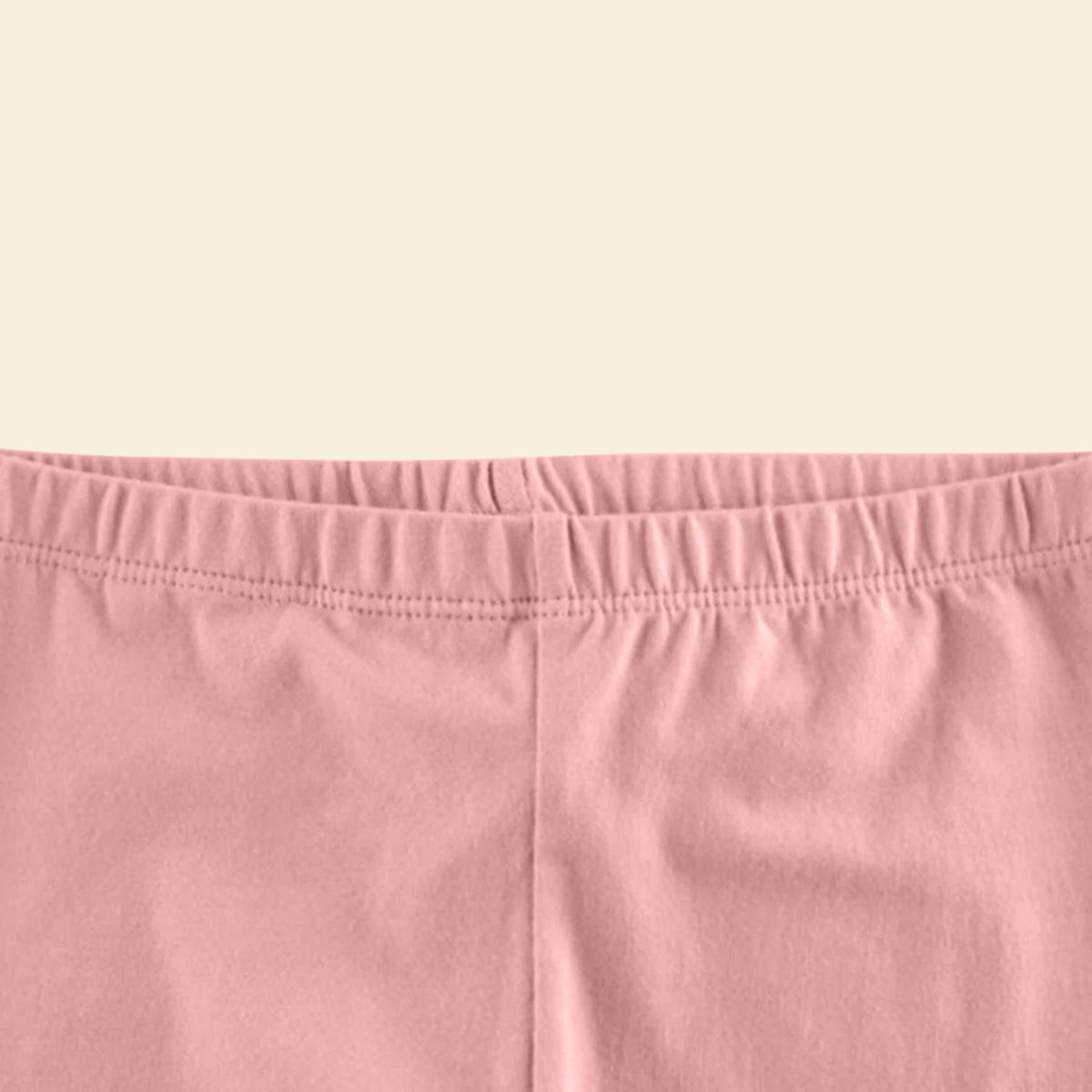 Girls Pink Solid Ankle Length Leggings Leggings & Tights