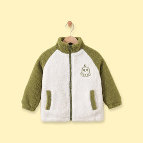 Boys Olive Green Colourblocked Long Sleeve Zip-Up Jacket Coats & Jackets Olive 1-2 Y