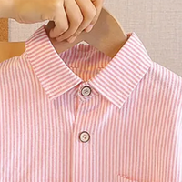 Boys Pink Stripes Short Sleeves Shirt With Shorts Sets Sets