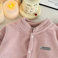 Girls Pink Fleece Jacket With Jogger Co-ord Sets Sets