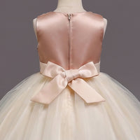 Girls Off White Sequin Embellished Fit & Flare Party Wear Dress Party Dresses