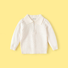 Boys Off White Long Sleeve Jacquard Polo Sweater Sweaters & Cardigans Off White 2-3 Y
