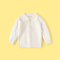 Boys Off White Long Sleeve Jacquard Polo Sweater Sweaters & Cardigans Off White 2-3 Y