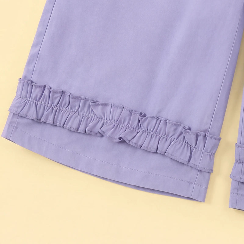 Girls Light Blue Sleeveless Top With Pants Sets 2 pc. Sets