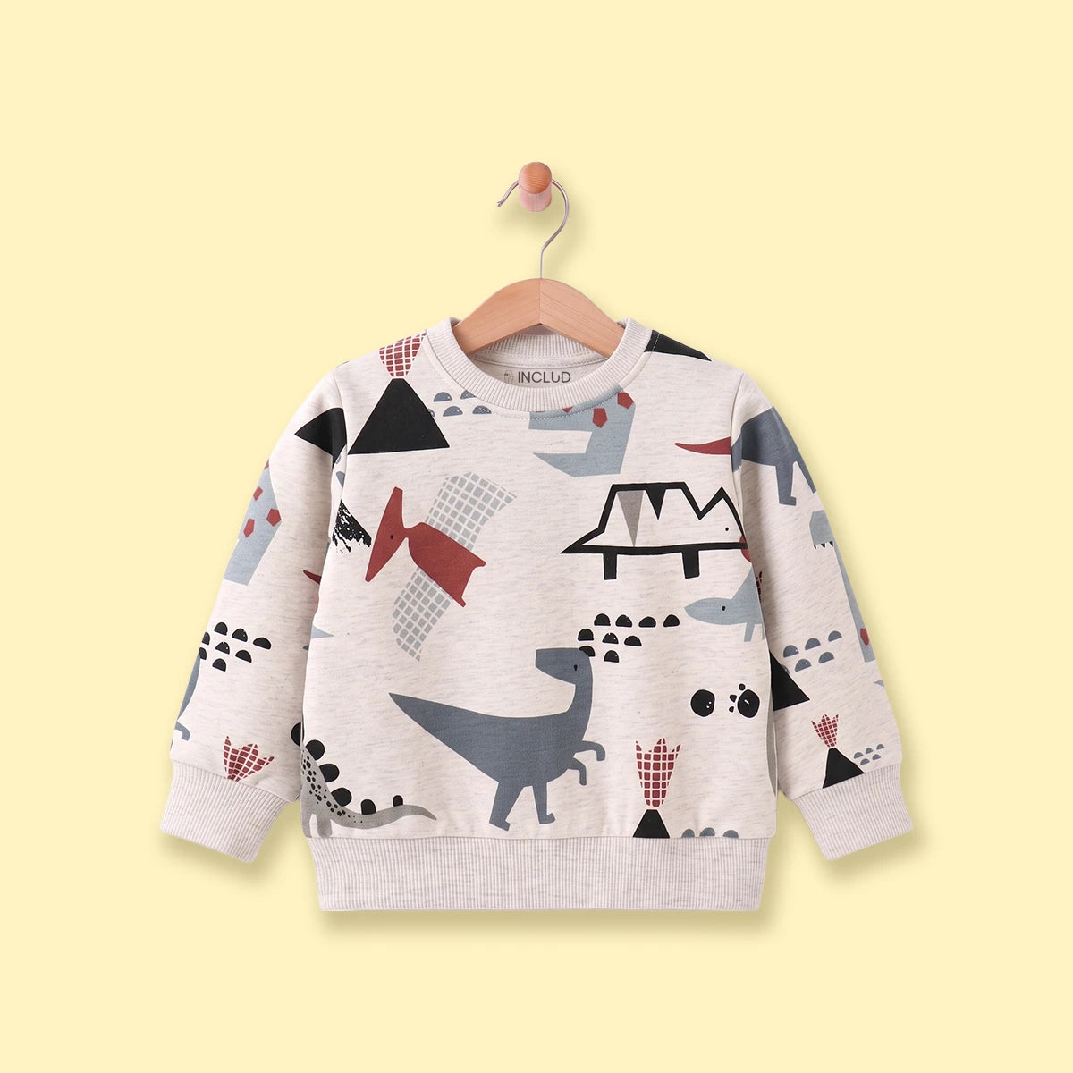 Boys Beige Graphic Long Sleeve Sweatshirt Sweatshirts & Hoodies Beige 1-2 Y
