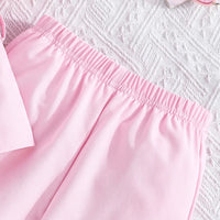 Girls Pink Solid Blazer Top With Pants Co-ord Sets Sets