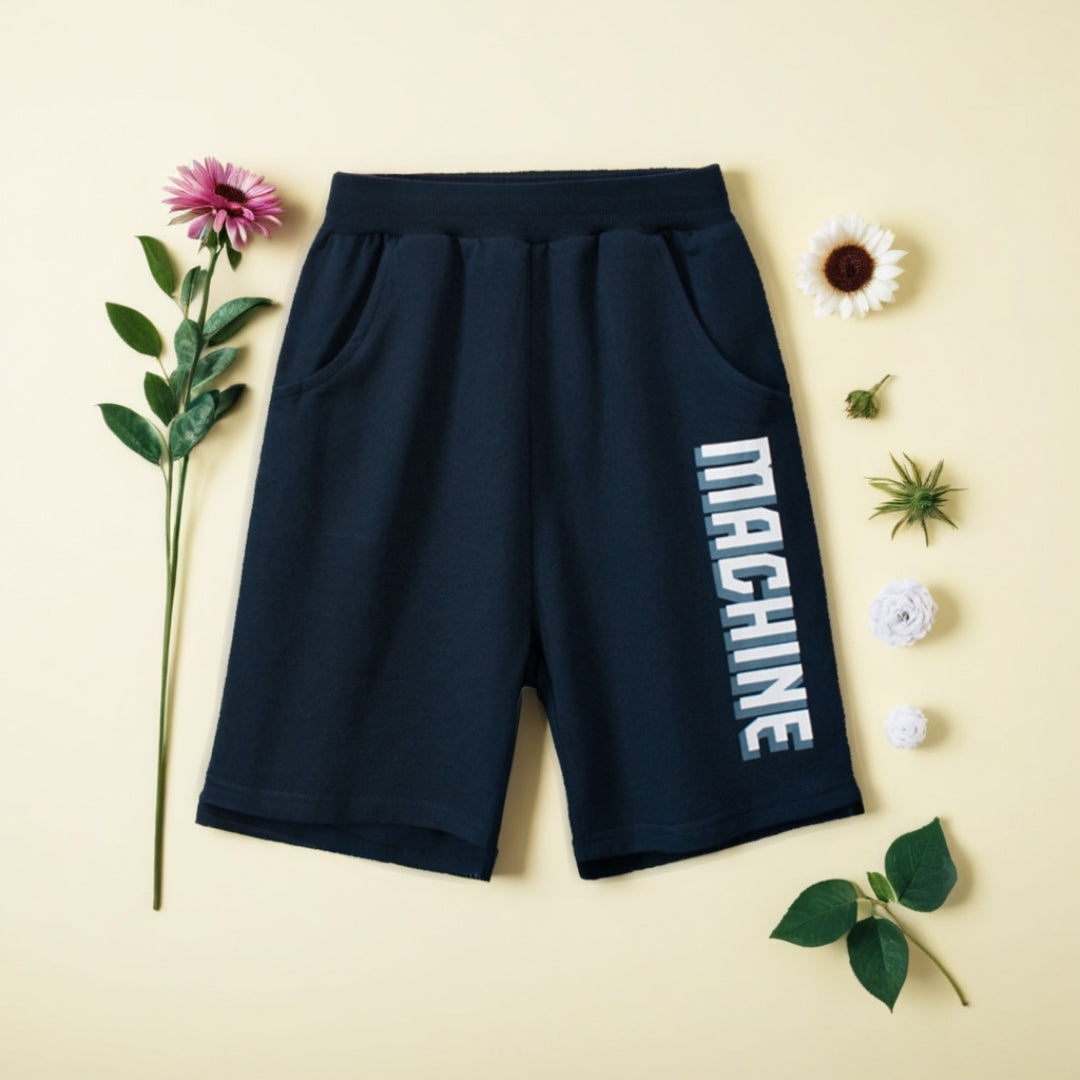 Boys Elasticated Knee Length Shorts Shorts Blue 7-8 Y 