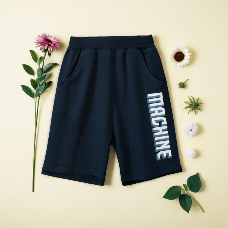 Boys Elasticated Knee Length Shorts Shorts Blue 7-8 Y 