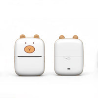 Kids White Cute Bear Mini Portable Thermal Printer Trending Accessories