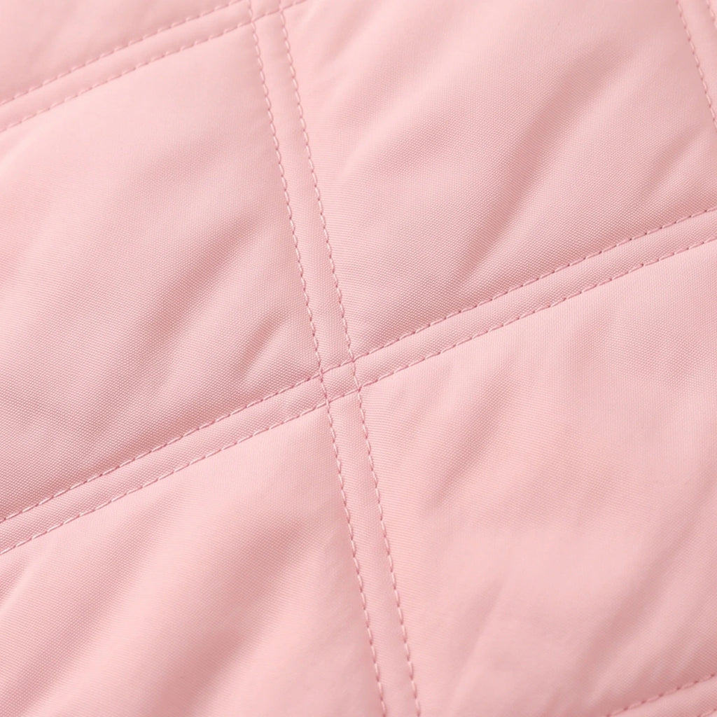 Girls Light Pink Long Sleeve Hooded Puffer Jacket Coats & Jackets