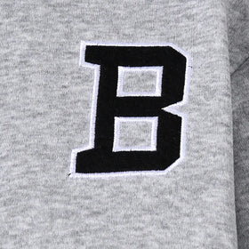 Boys Grey Letter B Embroidered Baseball Style Jacket With Pant Sets Sets